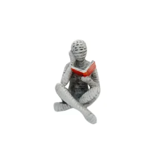 Estátua de Leitura Mulher Pensador em Resina para Decoração Moderna - Modelo A