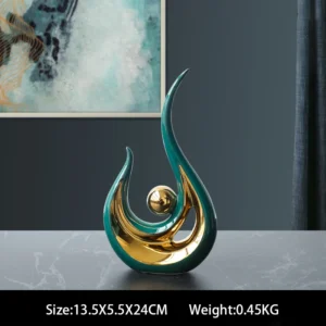 Estatueta de Cerâmica Abstrata Nórdica para Decoração de Casa e Escritório - Modelo 9
