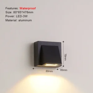 Arandela LED Moderna para Iluminação Externa - Preto