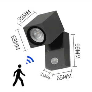 Luz de Parede Externa LED Ajustável IP65 - Candeeiro Moderno