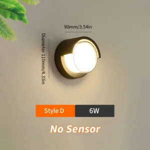 Lâmpada de Parede LED com Sensor de Movimento - 6W/12W - Branco Quente