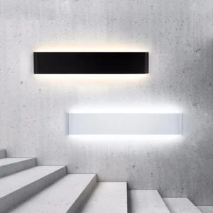 Arandela LED Regulável para Decoração Interna - Preto, Prata e Branco