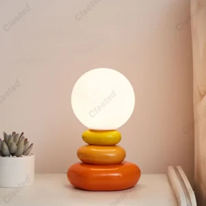 Luminária de Mesa Decorativa em Forma de Pedra - Abajur Moderno