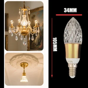 Lustre de Acrílico LED E27 E14 - Luz Quente e Fria para Sala