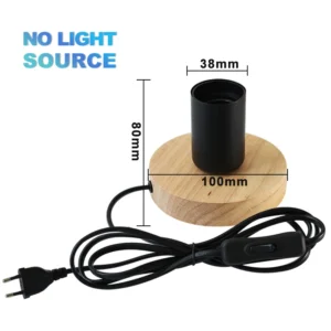 Candeeiro de Mesa Retro em Madeira - 2 Peças E27 para Decoração - Modelo A