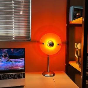 Lâmpada de Mesa Projeção Arco-Íris USB - Decoração Noturna