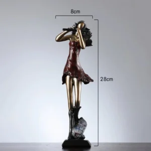 Estatueta Vintage de Resina para Decoração de Casa e Sala de Estar - Modelo 6