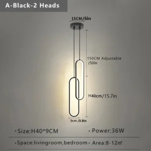 Luminária Pendente Minimalista para Decoração de Bar e Cozinha