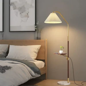 Luminária de Chão Moderna em Mármore para Sala de Estar