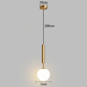 Luz Pendente LED Moderna para Decoração de Interiores - 1 Peça