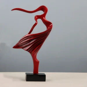 Escultura Abstrata de Dançarina em Resina para Decoração de Ambientes - Modelo B, G