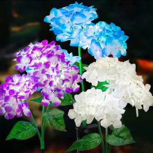 Luz Solar Decorativa Hortênsia para Jardim e Quintal