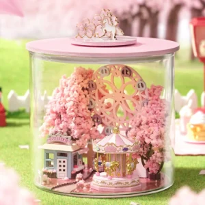 Kit de Mini Casa de Boneca DIY com Móveis - Decoração Criativa - Modelo 5