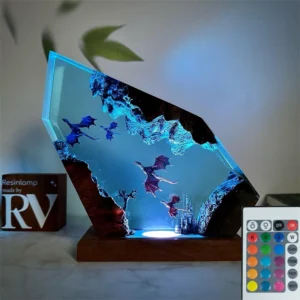 Luminária Decorativa Dragão 3D em Resina para Quarto e Decoração