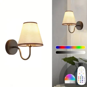 Luz de Parede LED Recarregável com Controle Remoto e 15 Cores