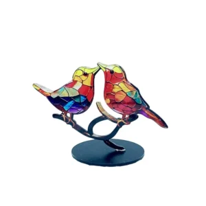 Pássaros Multicoloridos em Acrílico para Decoração de Mesa - 2bird