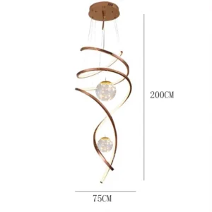 Lustre Moderno para Escada - Luminária Pendente LED para Sala de Estar