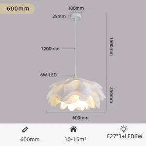 Luminária Pendente Minimalista Abacaxi para Quarto e Estudo
