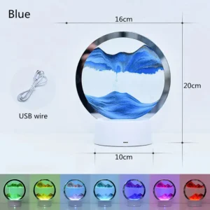 Abajur de Mesa Areia Movediça LED Colorido para Decoração