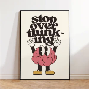 Pôster de Arte Cérebro e Sapatos para Decoração de Ambiente