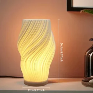 Abajur Decorativo Moderno com Luz LED Três Cores para Quarto