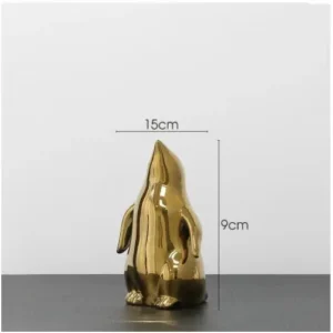 Estátua de Pinguim em Cerâmica para Decoração de Ambientes - Modelo C
