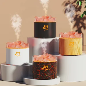 Máquina de Aromaterapia com Lâmpada de Sal Cristal - Umidificador Colorido