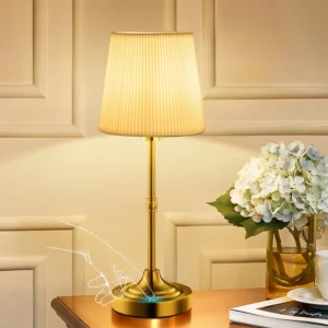 Abajur de Mesa Recarregável Vintage em Ouro com Controle Touch - Type B