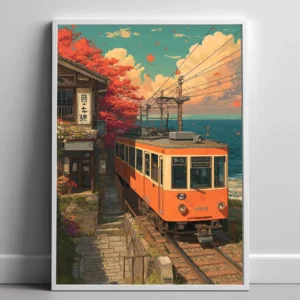 Impressão em Tela de Paisagem Japonesa para Decoração de Ambientes