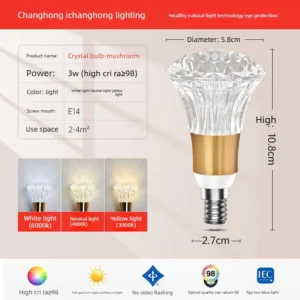Lustre de Acrílico LED E27 E14 - Luz Quente e Fria para Sala