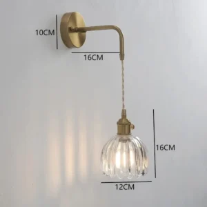 Luminária de Parede Moderna Floral LED Verde para Quarto e Sala - C Clear