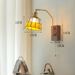 Luminária Pendente Tiffany Colorida Retrô para Sala e Restaurante - T