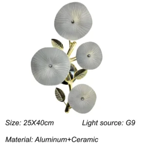 Luminária de Parede Moderna em Cerâmica para Quarto e Sala