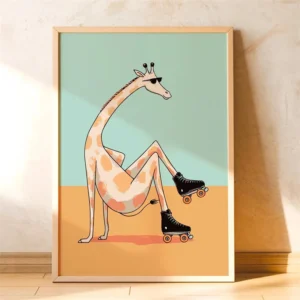 Pôster de Animais Divertidos para Quarto Infantil - Decoração Moderna