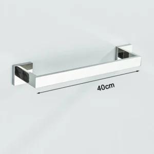 Conjunto de Acessórios para Banheiro em Aço Inoxidável - Preto e Dourado - Barra de Toalha Cromada