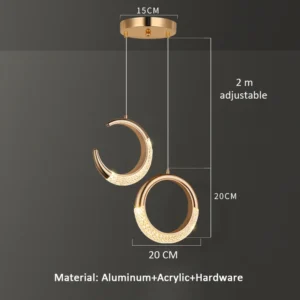 Luz Pendente Moderna para Quarto e Sala - Design Criativo