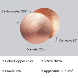 Luminária de Parede LED Moderna Eclipse Solar Total para Decoração