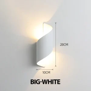 Lâmpada de Parede LED Moderna à Prova d'Água para Decoração - Branco Quente - 2UN