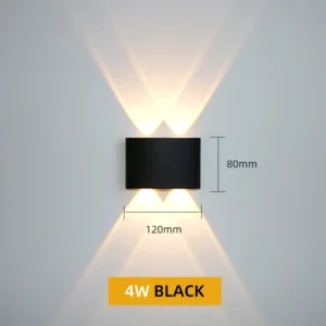 Luminária de Parede Externa à Prova d'Água IP65 - Moderna e Eficiente - À Prova d'Água IP65, Branco Frio 6000K