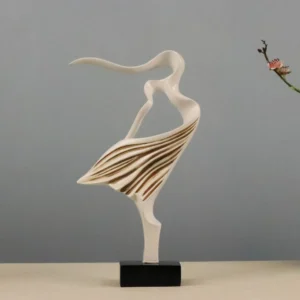 Escultura Abstrata de Dançarina em Resina para Decoração de Ambientes - Modelo A, P