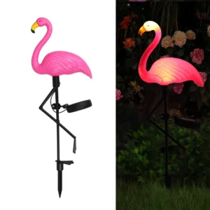 Luz Solar Flamingo para Jardim - Decoração Externa à Prova d'Água - Modelo A