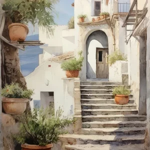 Quadro Decorativo Abstrato de Oliveira e Limão para Sala e Quarto