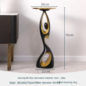 Escultura Moderna de Dança em Resina para Decoração de Interiores - D