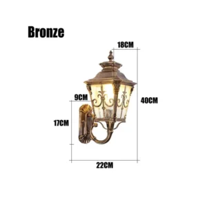 Lâmpada de Parede Retro à Prova d'Água para Jardim e Varanda