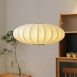 Luminária Pendentes Estilo Japonês em Seda para Decoração de Ambientes