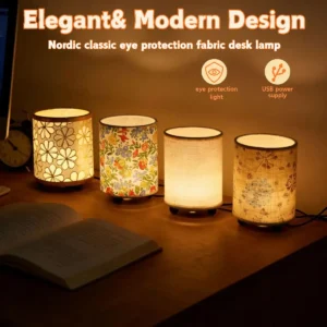 Luminária de Mesa Minimalista USB - Luz Quente Decorativa para Quarto