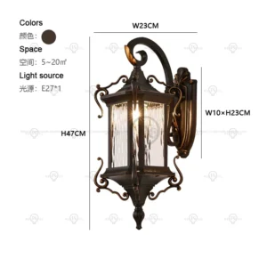 Lâmpada de Parede LED Externa Alumínio IP65 para Jardim e Pátio - 20W Branco Quente