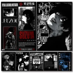 Pôster Anime Tokyo Ghoul em Lona - Decoração Moderna para sua Casa