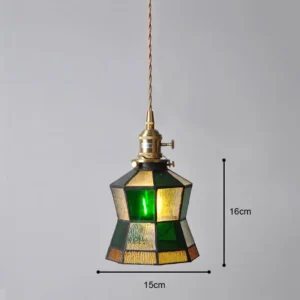 Lustre Retro Mediterrâneo de Vidro para Sala e Quarto - Estilo Industrial - Marrom