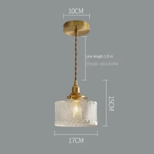 Luminária Pendente de Vidro Moderna para Sala e Cozinha - Lustre Nórdico